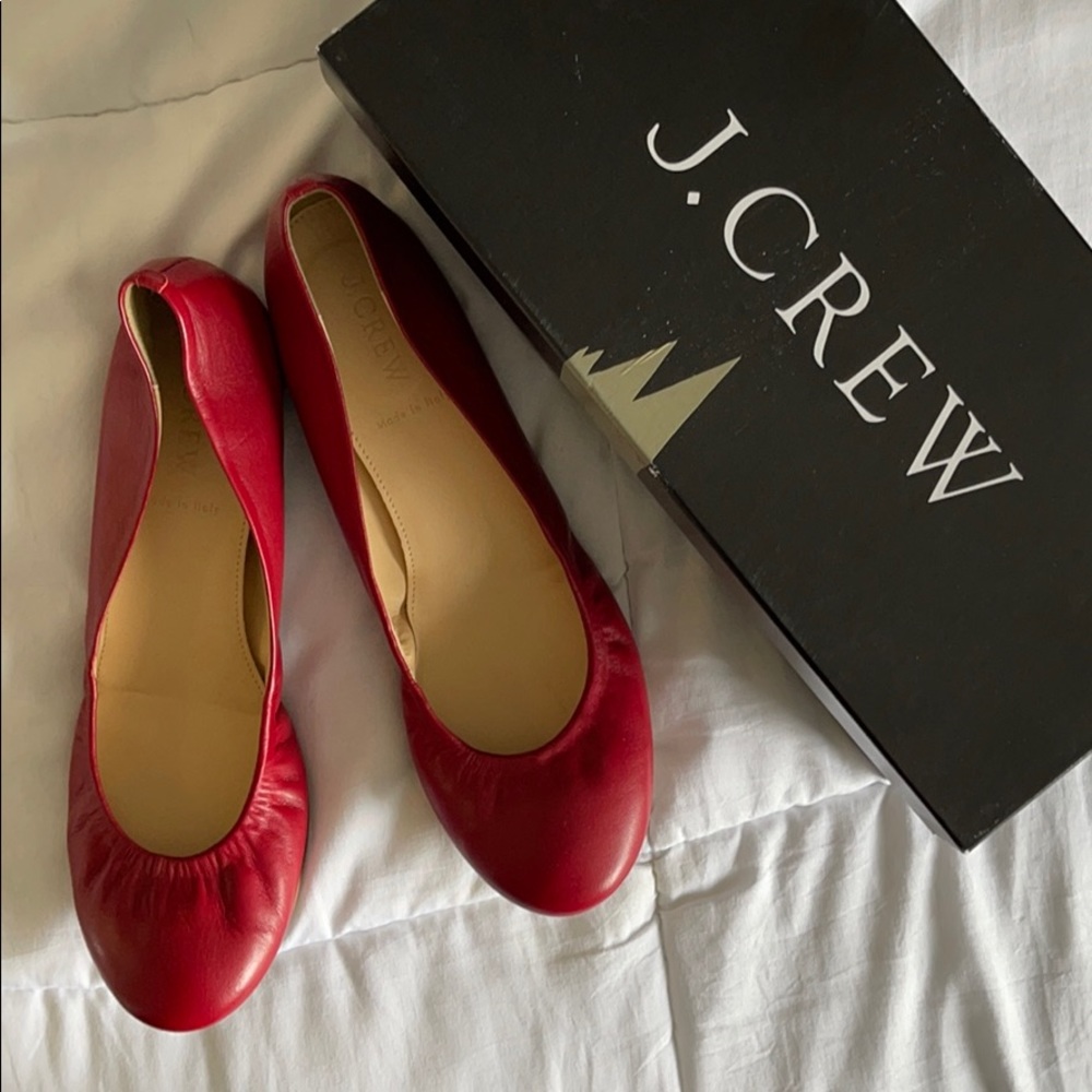 J.Crew Cece Leather Ballet Flats